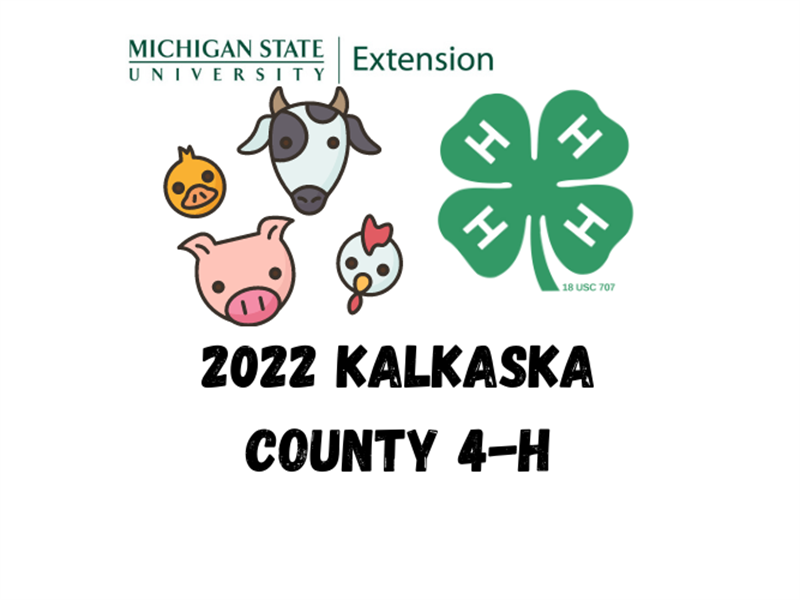 Logo for 2022 4-H livestock, Kalkaska County