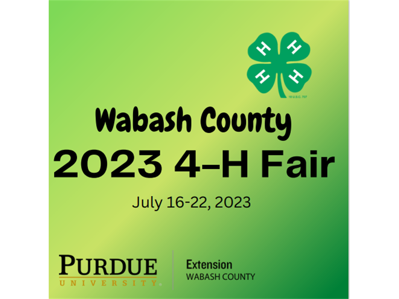 Logo for 2023 Wabash County 4-H Fair