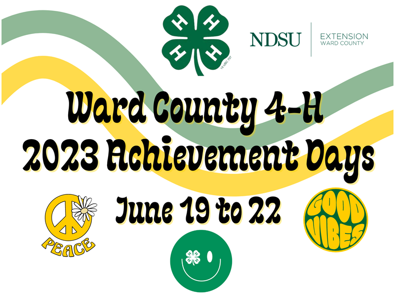 Logo for 2023 Ward County 4-H Achievement Days