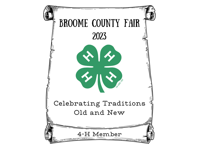 Logo for 2023 Broome County Fair 4-H